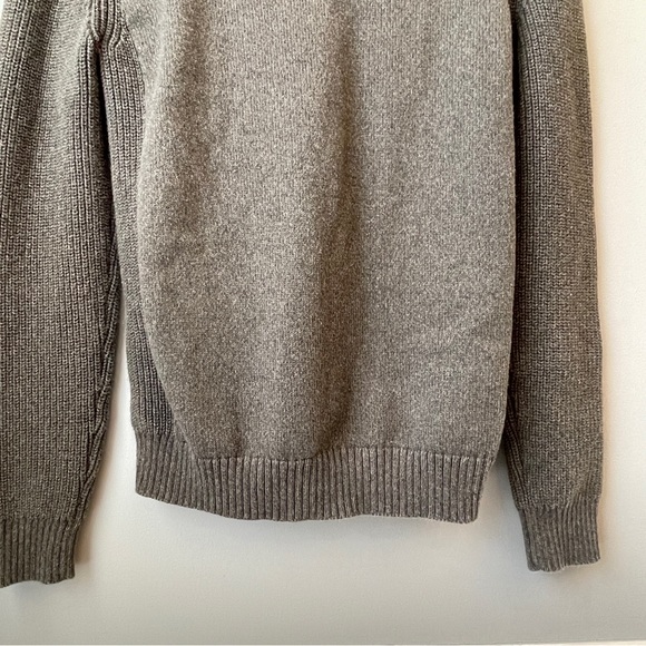 Daniel Hechter Zip Front Cotton Knit Cardigan Pine Green Mock Neck Size Medium - Picture 5 of 9